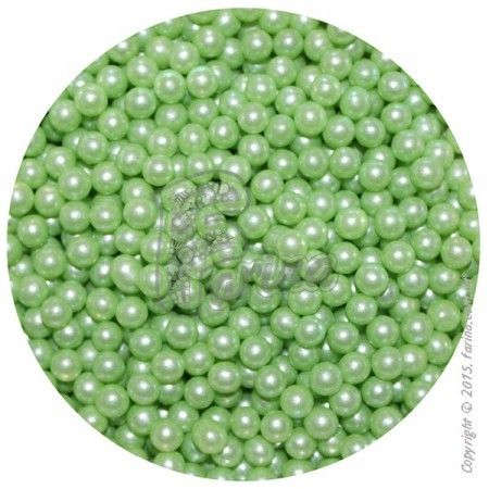Посыпка декоративная кондитерская Сахарные шарики Жемчуг Зеленый 5-6 мм 50 г.< фото цена